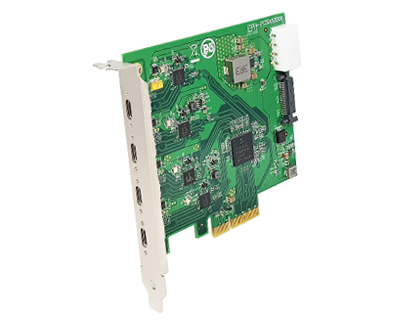 Quad Channel USB 3.0 to PCI Express x4 Gen 2 Card Host Adapter