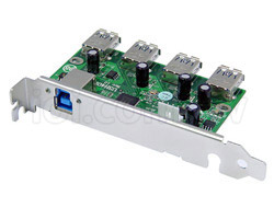 4 downstream ports USB 3.0 HUB with PCI Breaket Form Factor