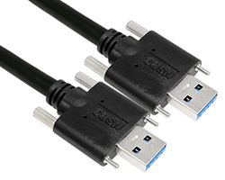 USB 3.0 A/M to A/M Type Cable with Jackscrew