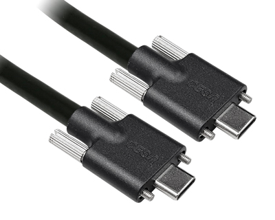 USB 3.1 Type-C Plug to Type-C Plug Cable with two Jackscrews (M2) on both ends