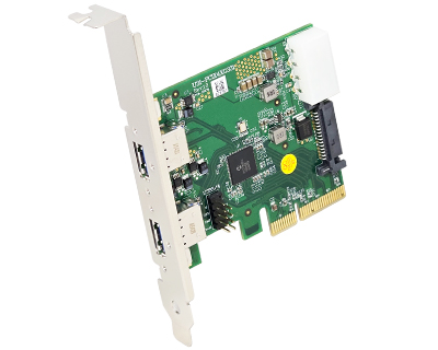 2 port USB 3.1 to PCI Express x4 Gen 3 Card Host Adapter